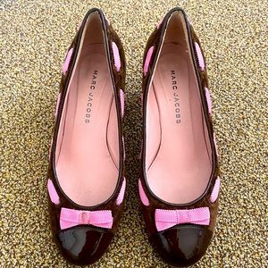 Marc Jacobs kitten heel in pink and brown, size 37 (European) or US 7
